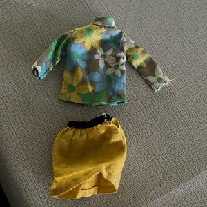Vintage barbie mod shirt and skirt
